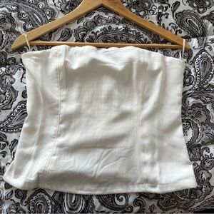 Elegant White Strapless Top